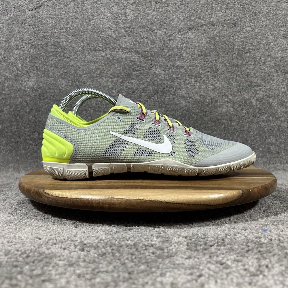 Nike Free Run Bionic 599269-007 Women's Size 9 Gray Neon Training Shoes Used